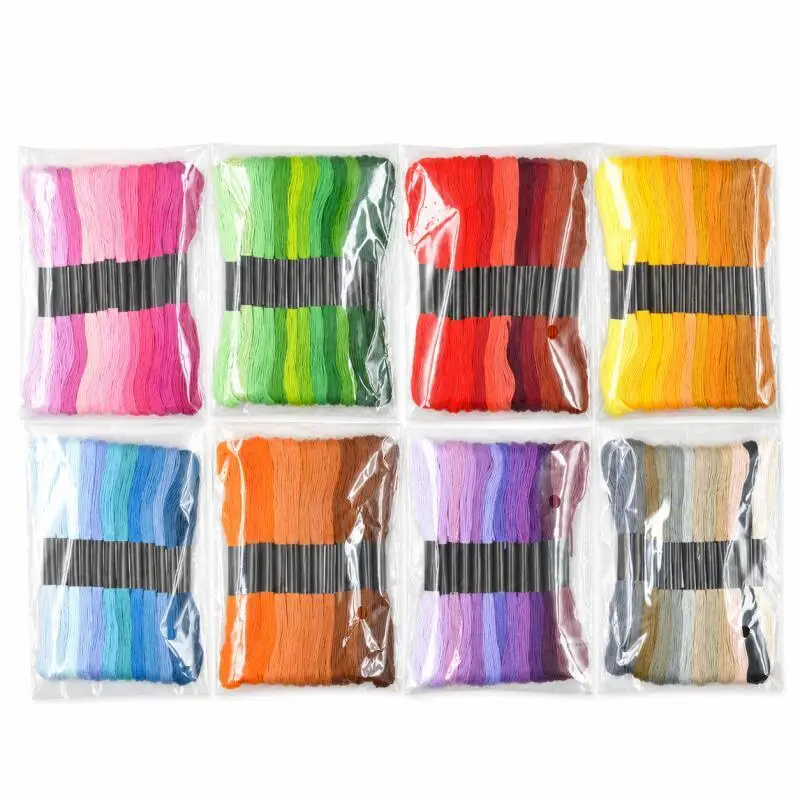 Vibrant Gradient Multicolor Embroidery & Sewing Thread Set