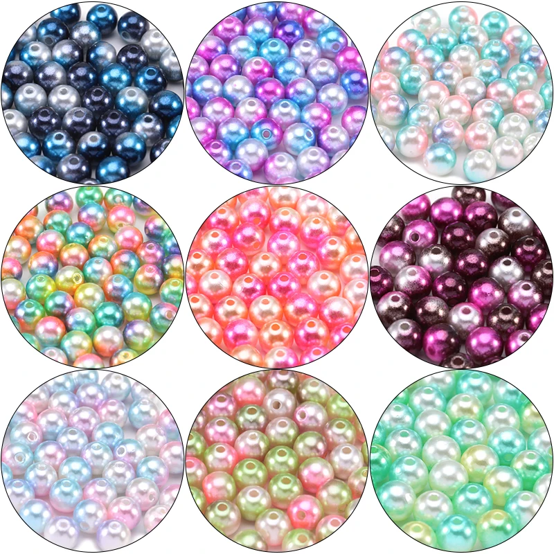 Louleur Nachahmung Runde Perlen Acryl Spacer Perlen Lose Perlen Für Schmuck Machen DIY Kleidungsstück Perlen Perlen DIY Armband