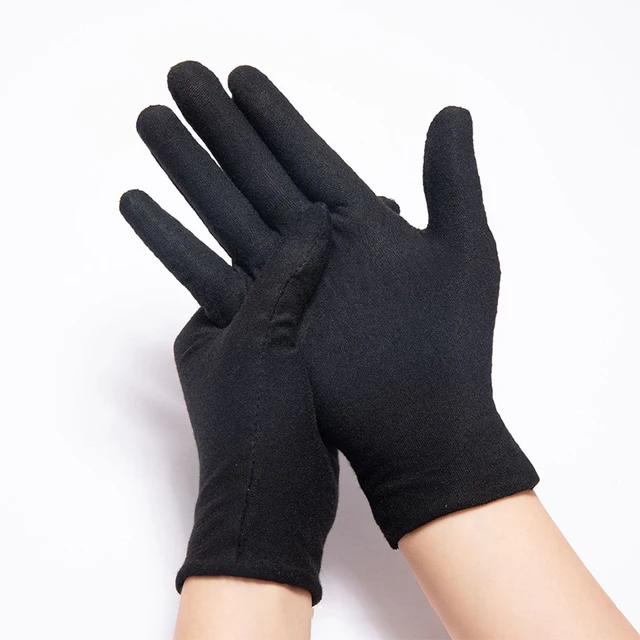 GO Standard Black Cotton Parade Gloves Cotton Gloves, 44% OFF