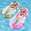 Floating Water Hammock Portable Swimming Air Mattress Foldable with Backrest Armrest Pool Accessories Inflatable Floating Row 2