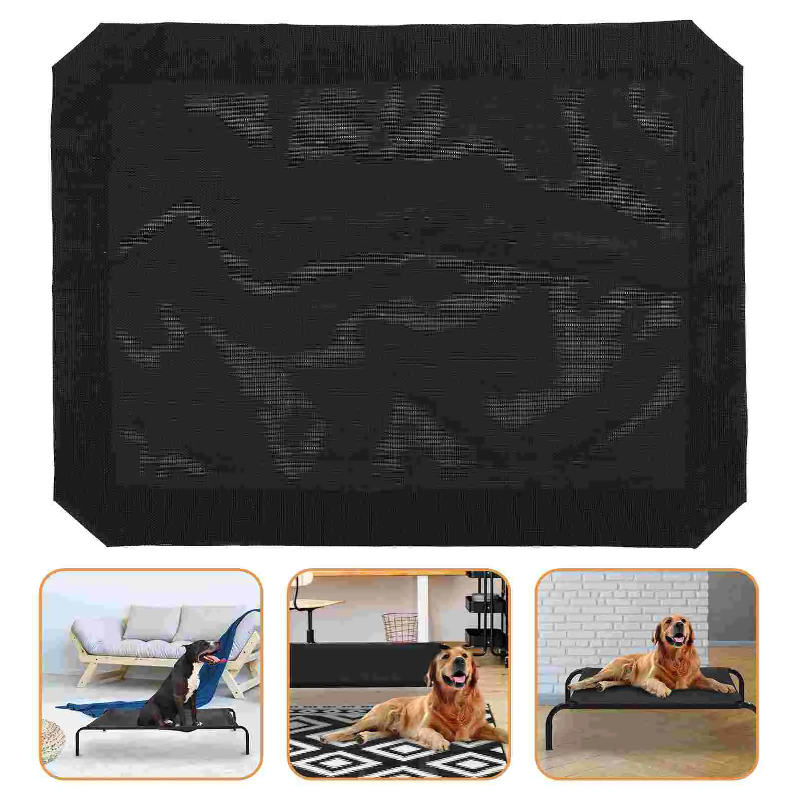 

Dog Elevated Bed Pet Elevated Hammock Cat Dog Bed Mesh Cover Breathable Outdoor Standing Mesh Cloth Bed Mat without support rack