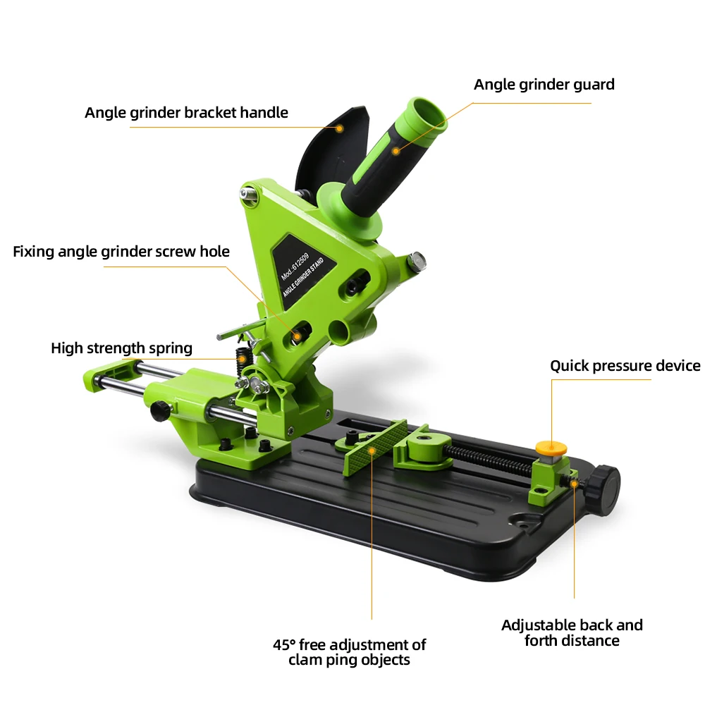 ALLSOME Angle Grinder Stand Cutter Bracke Holder Cutting Machine Stand For 100/115/125mm Fixed Universal Accessories Tool