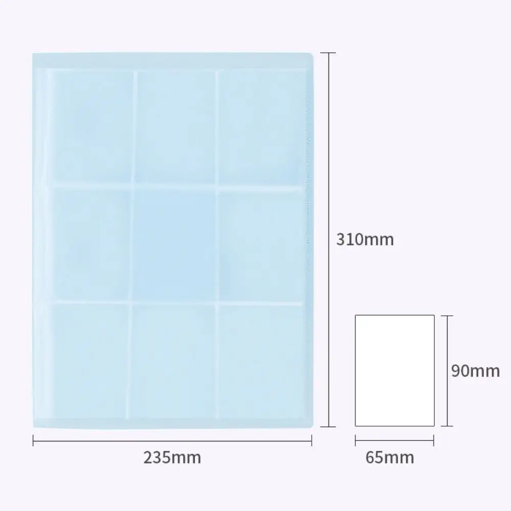 With Inner Page Binder Photocard Holder 3 Inch 9 Grid Photo Album Binder Waterproof A4 Small Card Collect Book Card Storage
