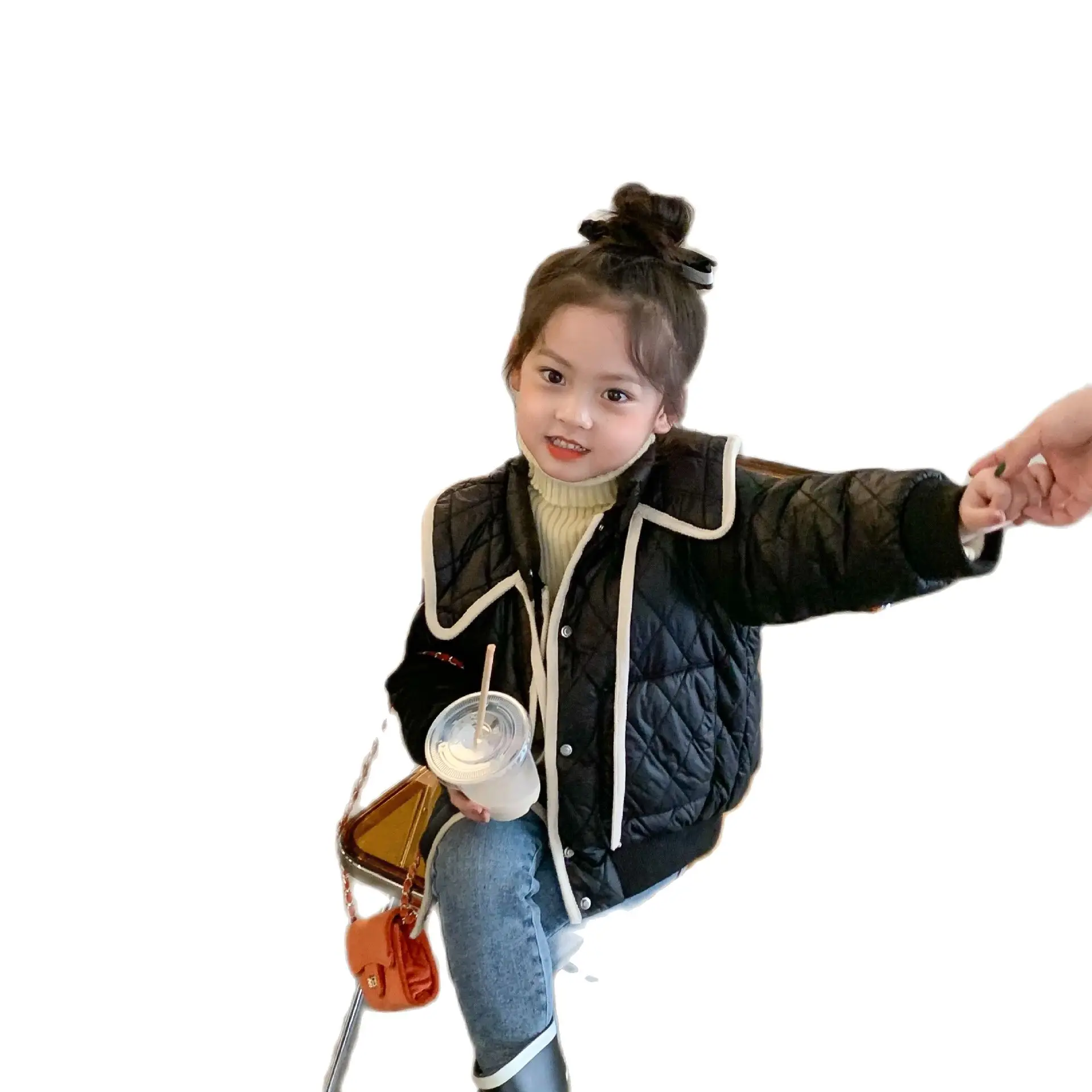 Kids Girl Warm Thicken Coat New Quilted Cotton Jacket for Sweet Girls Toddler Outwear Children Clothing