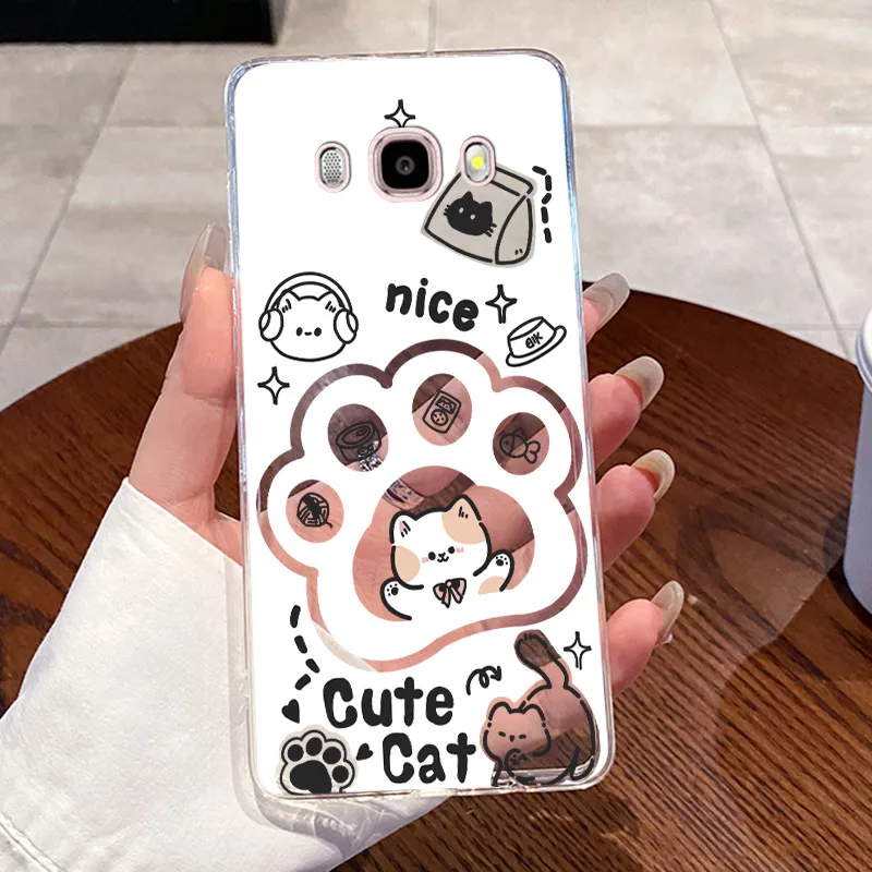 Aesthetic Cute Cat Transparent Phone Case Cover