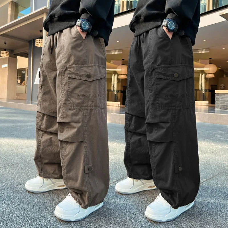 Teen Boys Cargo Pants Loose Casual Fashion Children Trousers