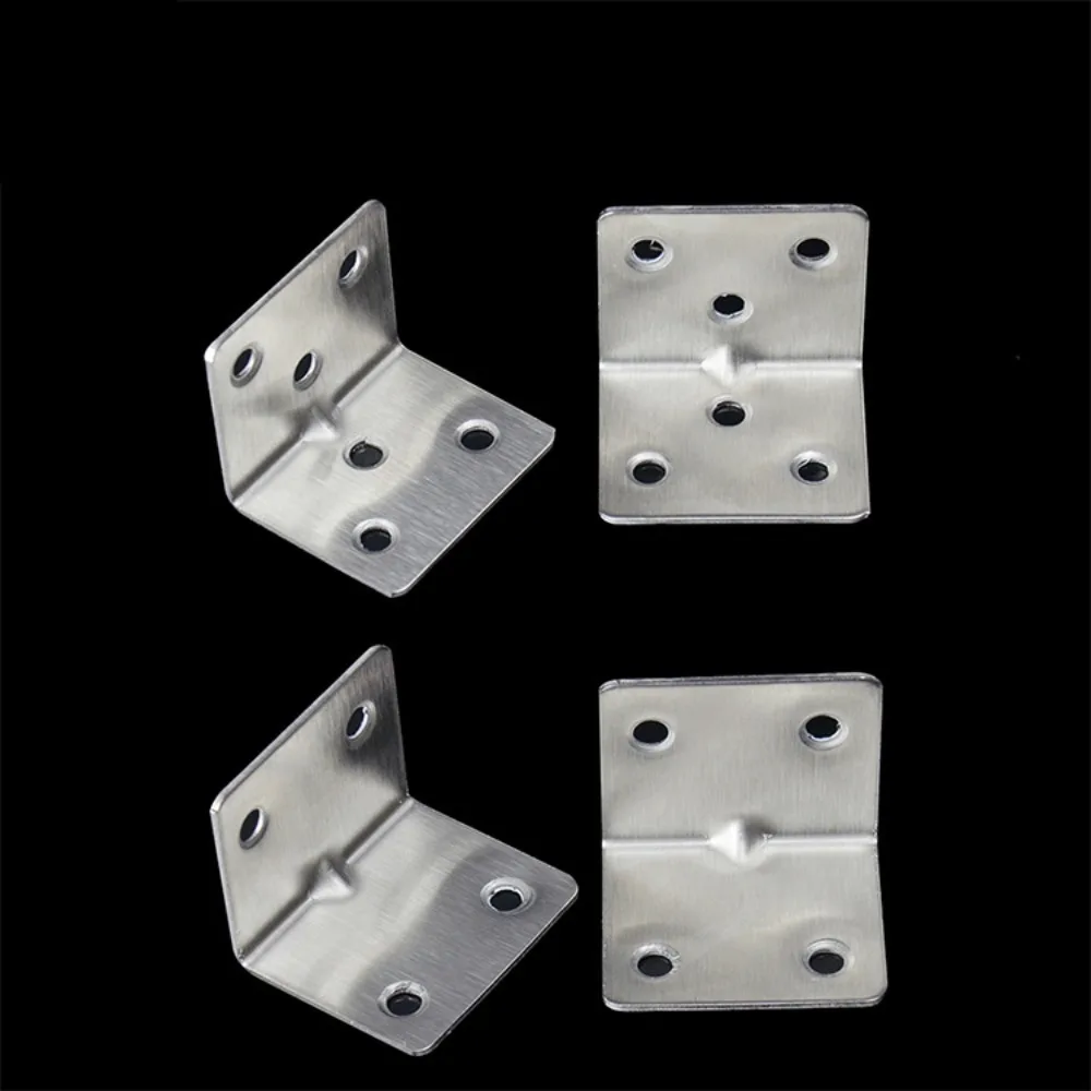 Description Picture 6 of item5Pcs/set Furniture Corner Connector Corner Bracket Right Angle Support Stainless Steel L-shaped Corner Stand Supporting