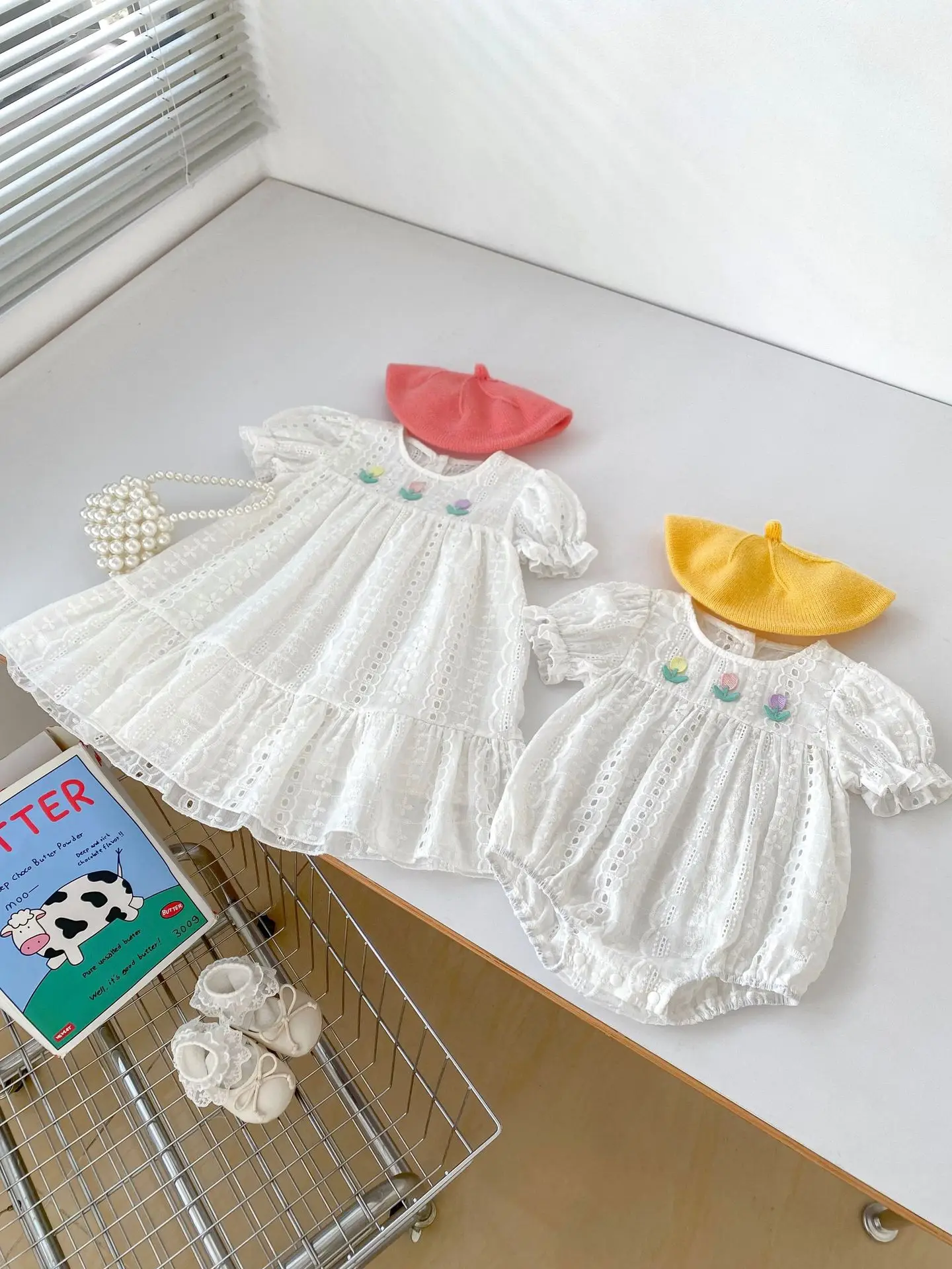 Cotton Summer Dress for Girls Toddler Bodysuit