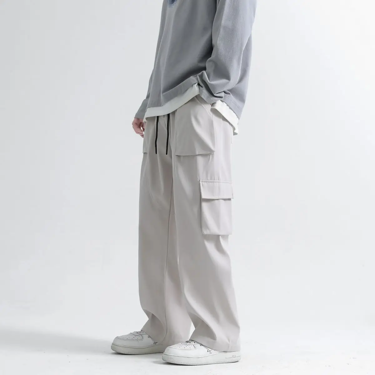 

Cargo Pant Men Fashion Clothes Baggy Pants Casual Wide Pants Men
