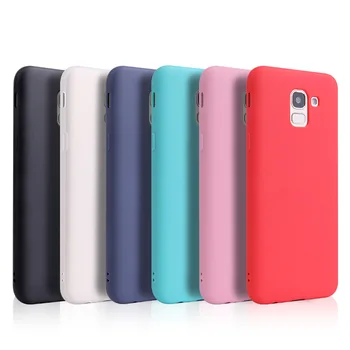 Custodia per telefono per Samsung Galaxy A6 2018 Custodia per telefono opaca in silicone carino per Coque Custodia per Samsung A6 2018