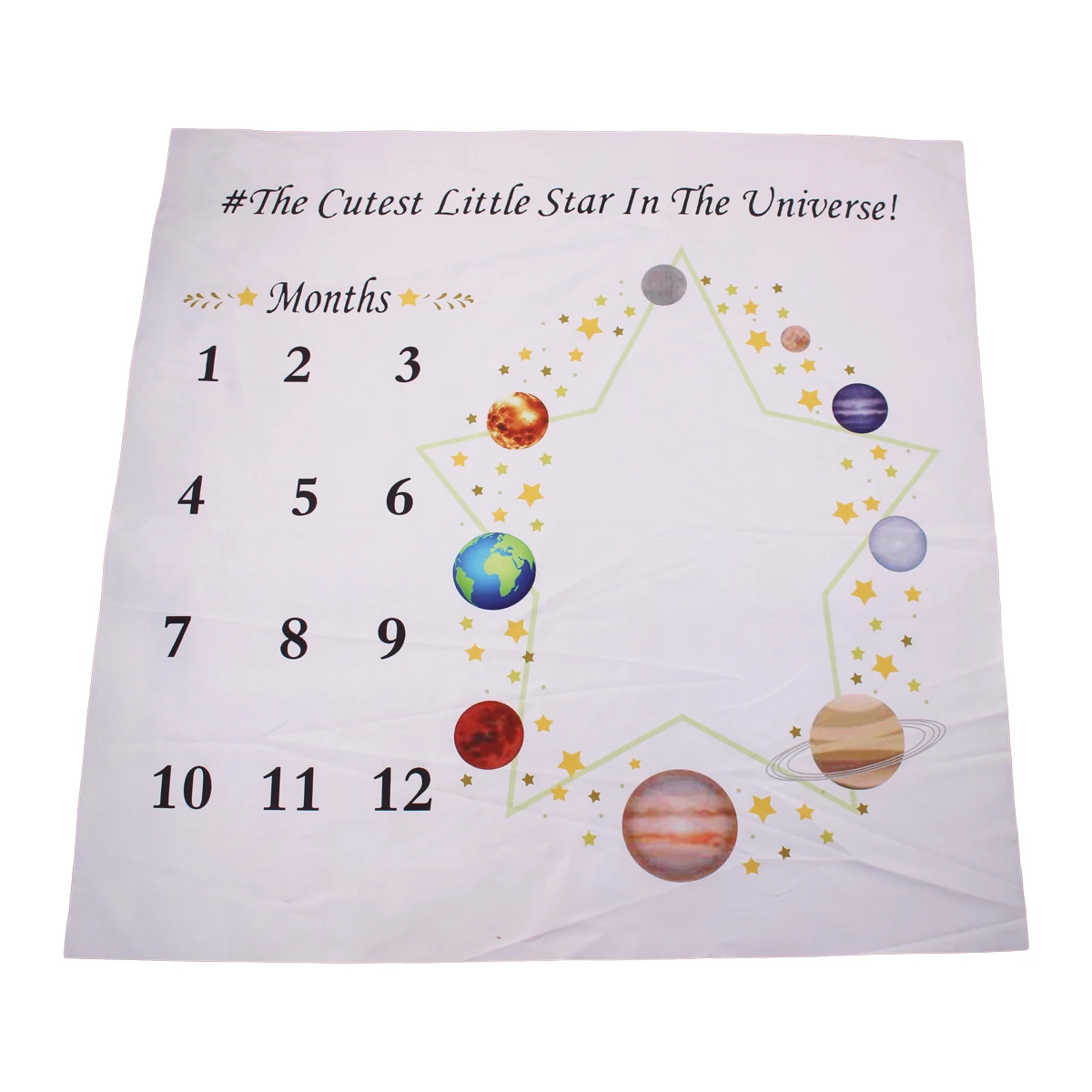 0-12M Baby Milestone Blanket Monthly Baby Blankets Newborn Soft Baby Photography Props Background Blanket Carpet - 5
