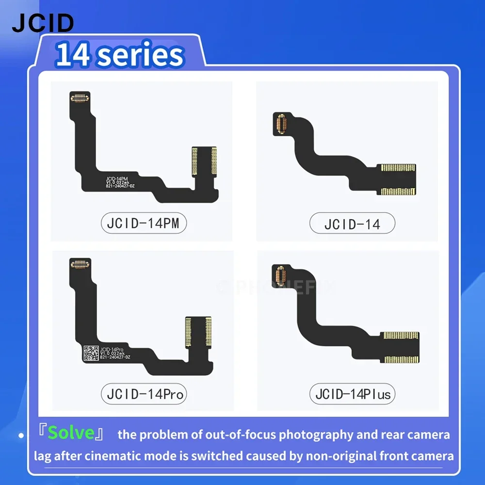 JCID 전면 카메라 플렉스 케이블 보드, JC V1SE/ V1S 프로 프로그래머와 함께 작동, 아이폰 14-15 프로 맥스 전면 카메라 수리 도구