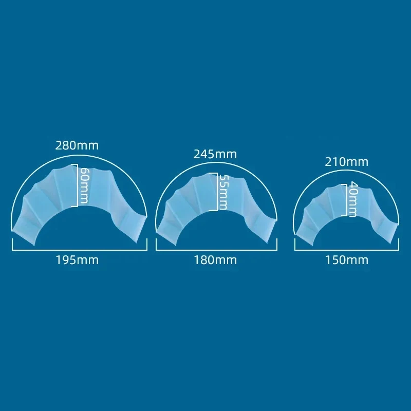 Enhanced Silicone Swimming Paddles - Professional Training Webbed Gloves