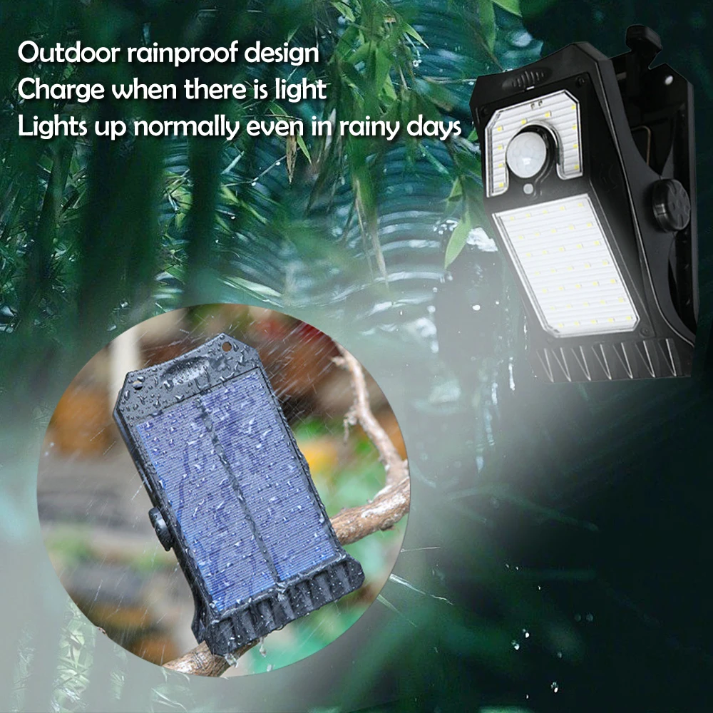 Luz de jardín Clip Tipo Solar Lámparas Carretera Al Aire Libre Sensor de Movimiento Iluminación Impermeable para el Hogar Al Aire Libre Decoración de Jardinería