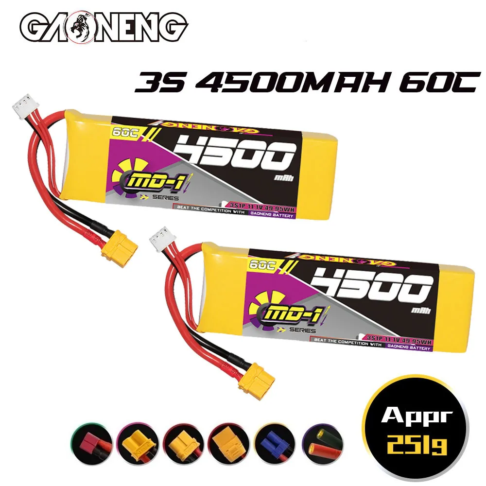 

GNB 4500mAh 11.1v 60c Lipo Battery For RC Cars Boats RC Helicopter Quadcopter Drone Spare Parts 11.1v Rechargeable Battery