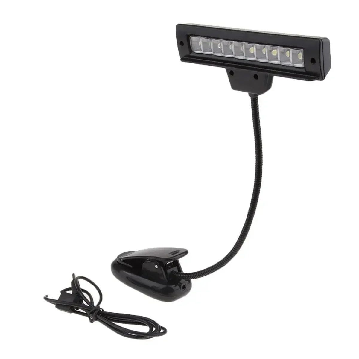 

USB Rechargeable Music Stand Light 10 Bright LED,Nightstand Lamp Desk Reading Lamp