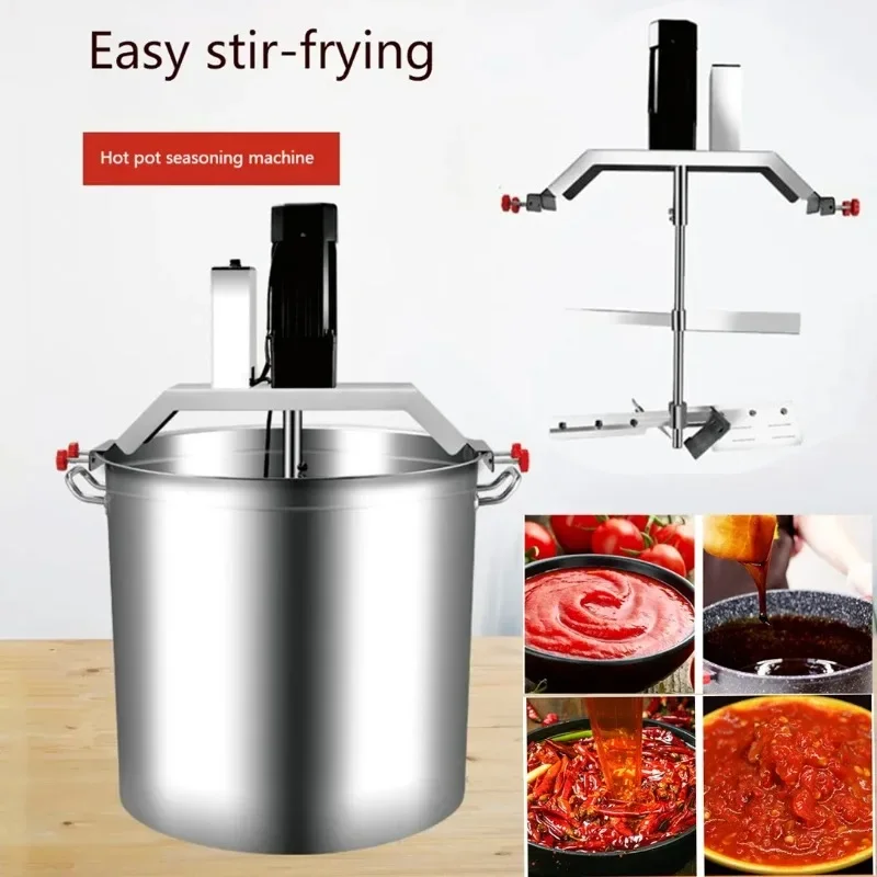 

Commercial Wok Mixer Electric Cuisine Stainless Steel Barrel Small Automatic Stir-Fry Mixer Sauce Pots Sauce Frying Machine