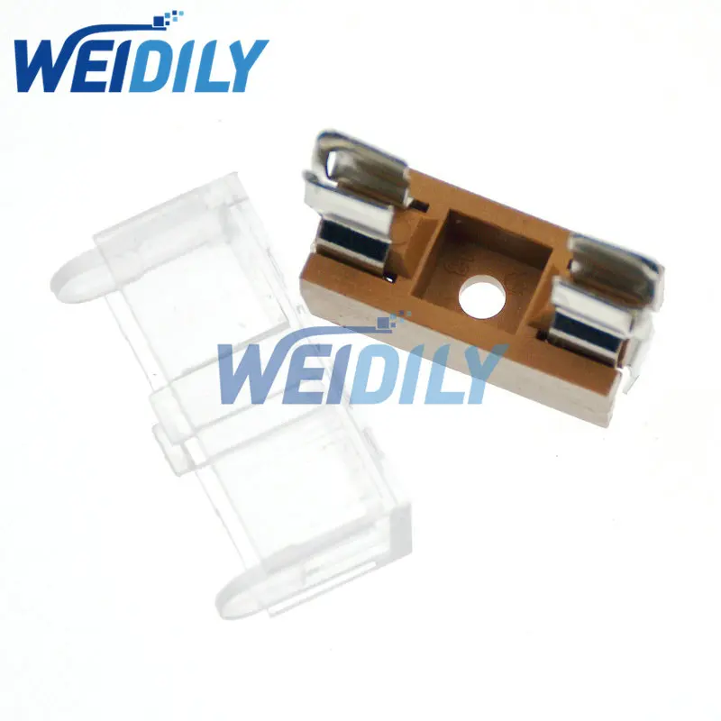Fuse Holder Fuse Adapter Holder 5x20mm Fuse Holders 5X20 Insurance Tube Socket Fuse Holder For 5*20 Insurance 10Sets