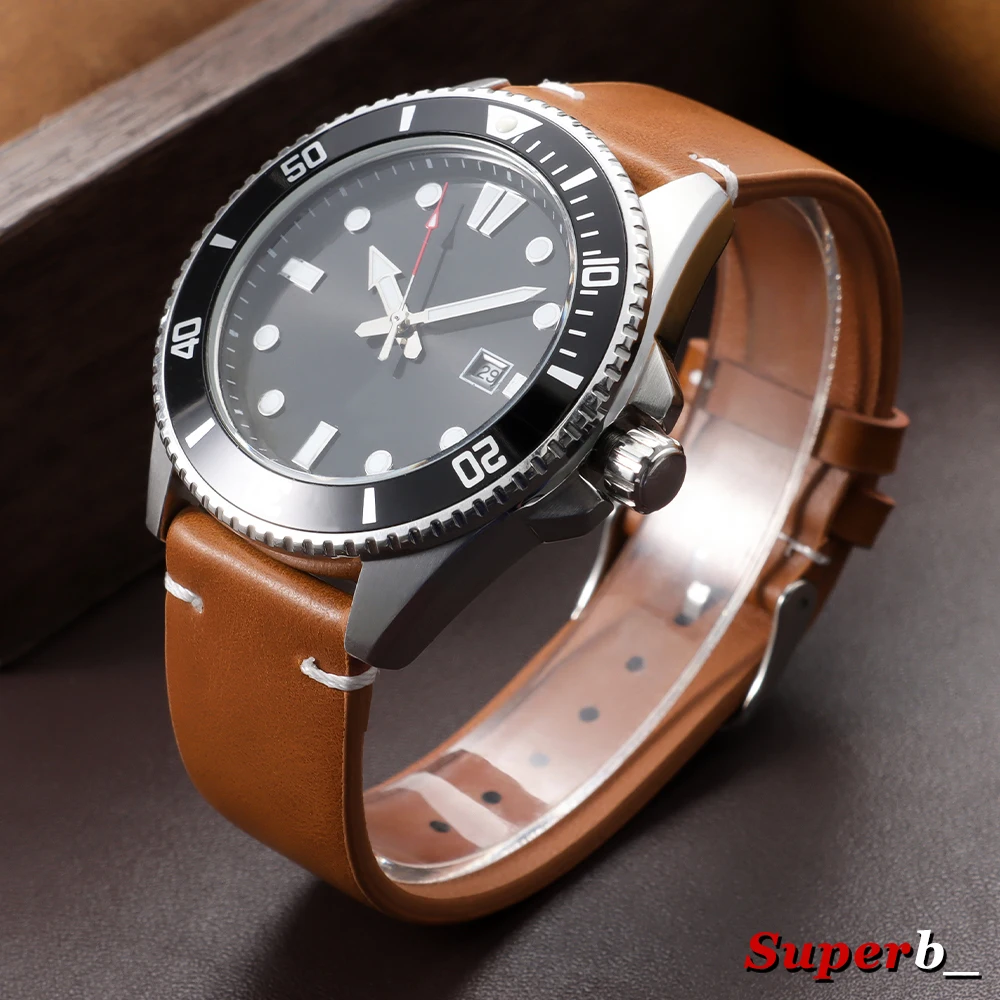 Vintage Brown Leather Watch Band with Quick Release Mechanism - Universal Lightweight Strap