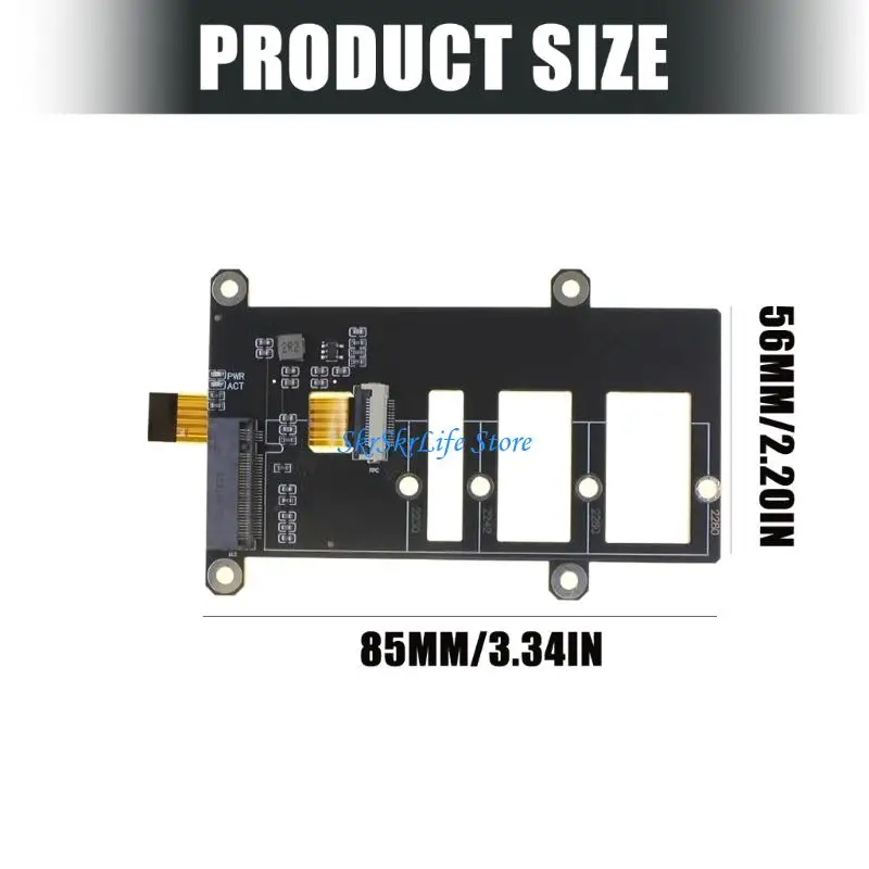 단일 보드 컴퓨터용 E65E PCIe-M.2 2230 2242 2280 NVMe 하드 드라이브 어댑터