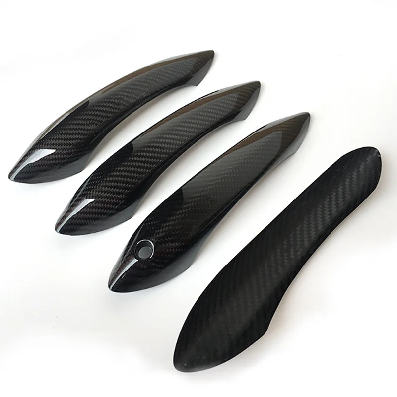 For Bmw 5 6 7 Series F10 F18 F07 F06 F12 F13 F01 F02 M5 F10 M6 F12 Carbon Fiber Exterior Door Handle Decorative Sticker