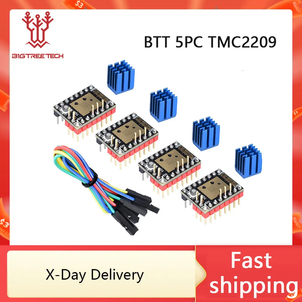 Bigtreetech-stepper Motor Driver Tmc2209 V1.3 Tmc2208 Peças para Impressoras 3d para Btt Octopus Skr V1.4 Skr Mini e3 Ender3 v2 Voron 2.4 - Imagem 5
