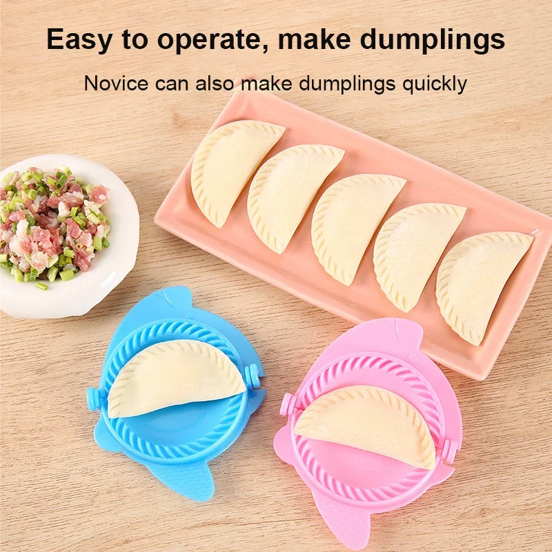 Plastic Dumplings Maker Mold Hand Dough Press Dumpling Clip Lazy Ravioli Pie Maker Jiaozi Making Gadget Kitchen Pastry Tools