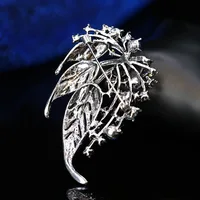 High-end Exquisite Colorful Hollow Leaf Brooch Coat Cardigan Suit Pin Brooch Female Elegant Atmosphere Clothing Accessories 4