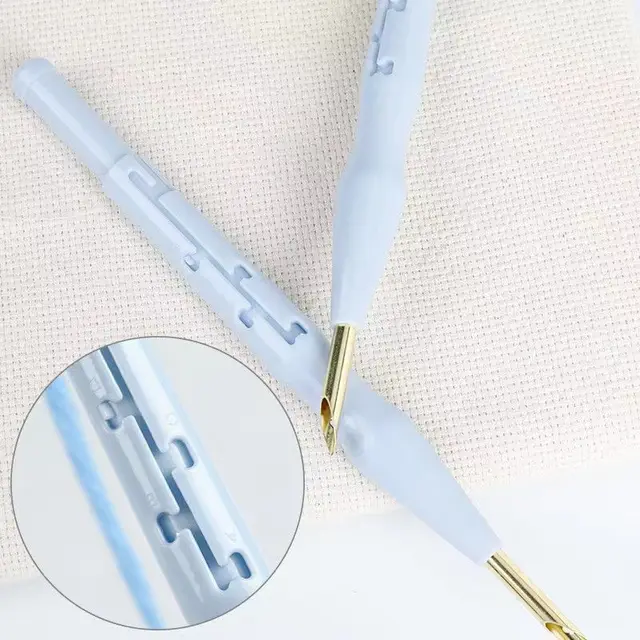 Magic Embroidery Punch Needle Pen Kit Cross Stitching Tool Set Weaving Tool Carpet Knitting Sewing Tool for DIY Sewing Craft Art 3