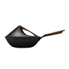 Mocka Meislabang Iron Pot Second-generation Household Round Bottom Wooden Handle Frying Pan, Anti Scald, Easy To Wash, Electric 5