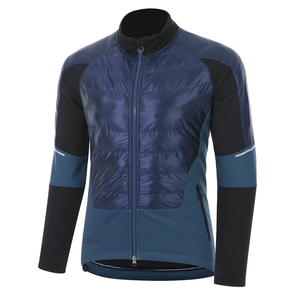 Santic Men's Cycling Jackets Winter Bicycle Windproof Coat Keep Warm Cycling Clothes Cotton Thermal Tops Rainproof M1C01130N