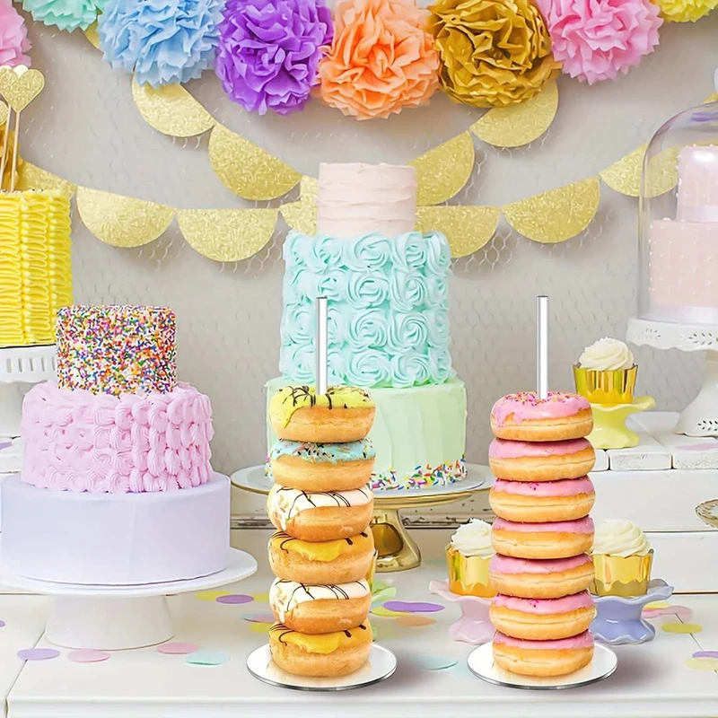 Acryl Donut Halter Dessert Display Rack Dim Sum Brot Verkauf Rack Donut Ständer Geburtstag Party Hochzeit Tisch Dekoration – Detail 14