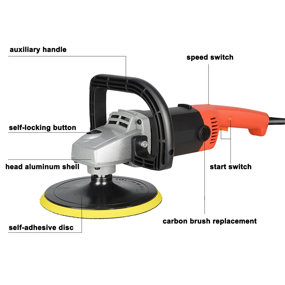 1400W car beauty polishing machine 220V car waxing machine sealing glaze household marble tile floor repair polishing