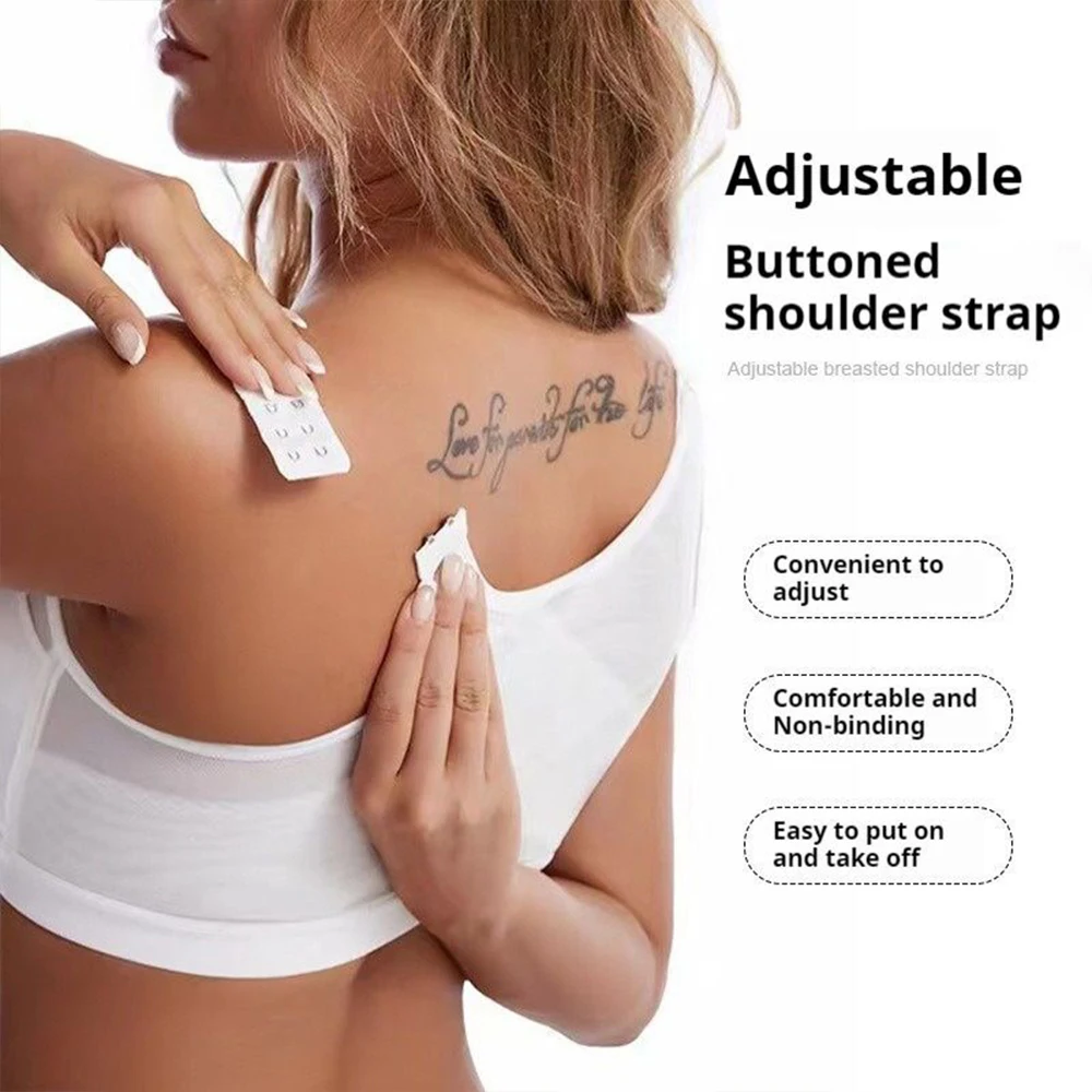Everyday Sports Bra For Women Post-operative Compression Bra Front Closure Bra Without Underwire Unlined Full Coverage Bra 3