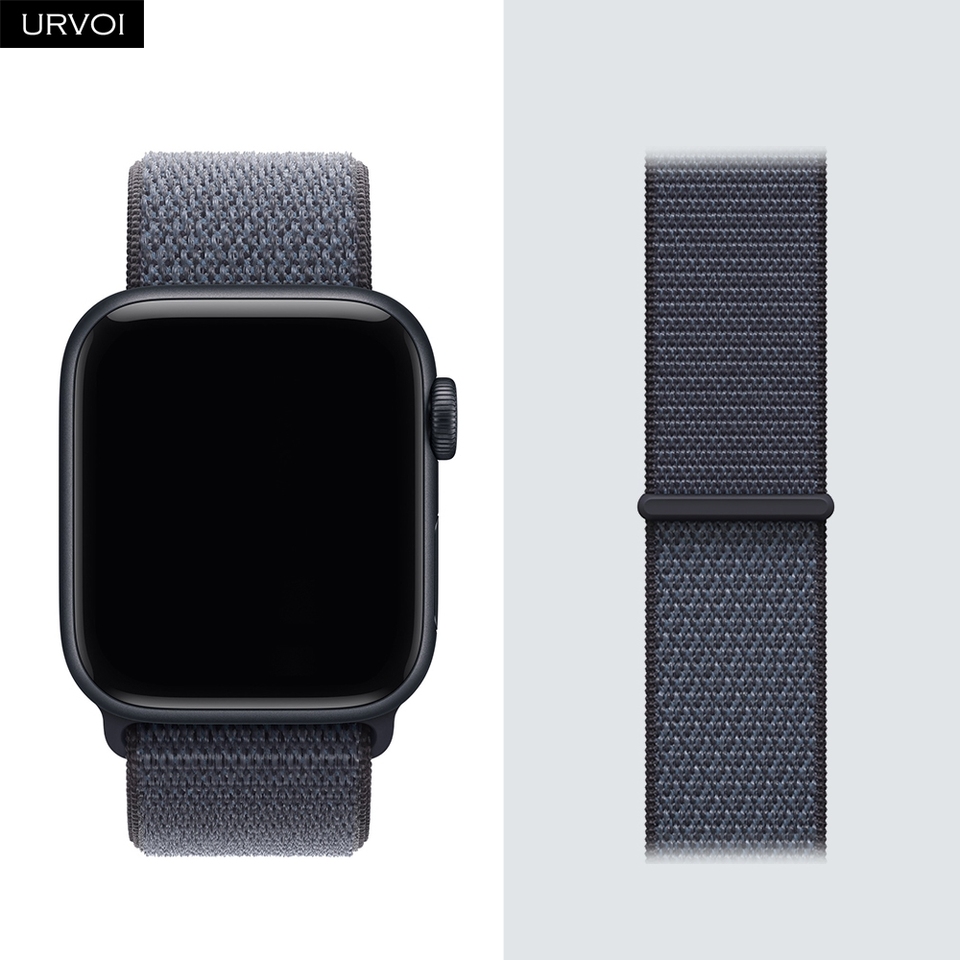 URVOI Sport Loop for apple watch ultra 3 2 series 11 10 9 8 7 SE Nylon strap for iwatch sport band hook&loop fastener 46 49mm