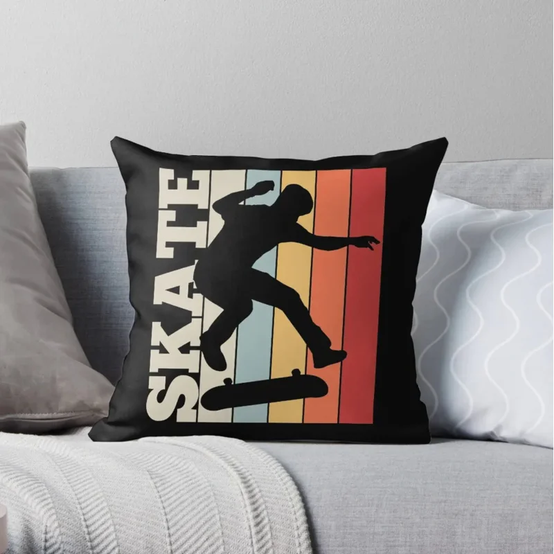 

Skate Skateboard Skateboarding Retro For Living Room Cushion Cover Set Throw Pillow Covers