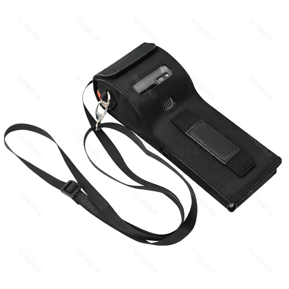 For Android POS Terminal Handheld Thermal 58mm POS Printer Nylon Fabric Crossbody Bag & Silicone Protective Case