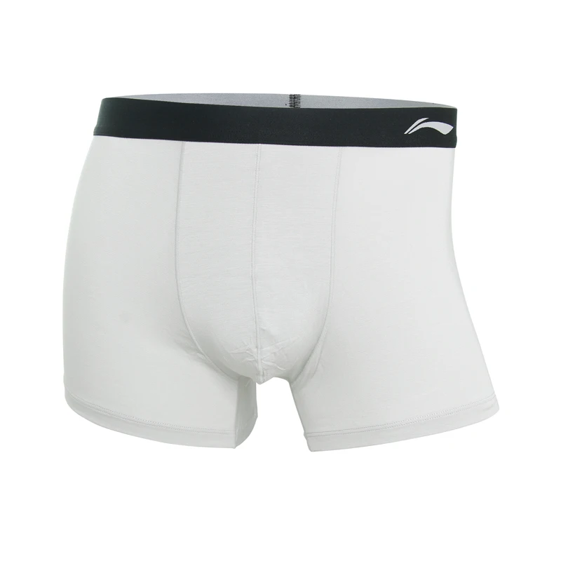 Sports Underwear Li-Ning Men GYM Underwear 94%Modal 6%Elastane Male Boxer Brief Sports Underpants Shorts AUAV005