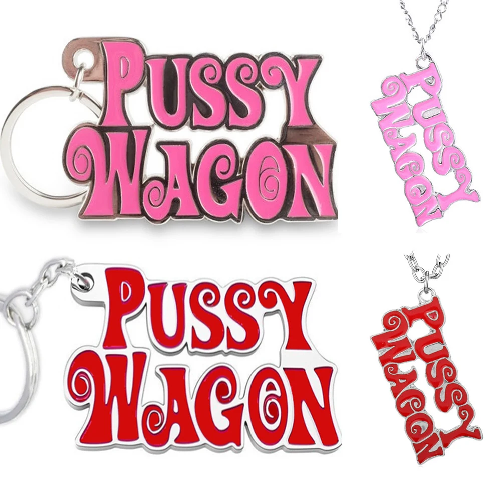 Fashion Movie Sexy Kill Bill "PUSSY WAGON" Keyring Pendants Key Chian Accessories Gadgets For Women Men Gift Keychains 2022 Y2K