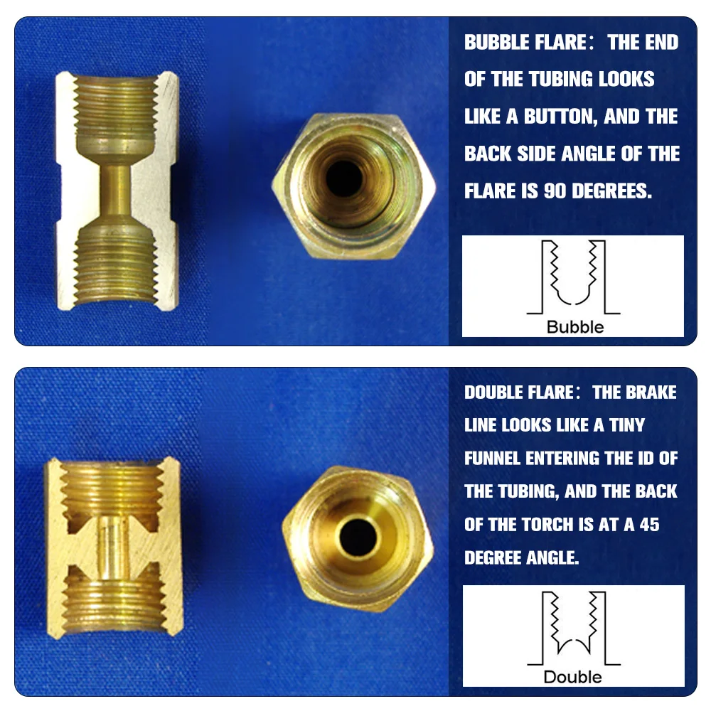Aluminum Hose Fitting LZONE-AN3 Male 3/8x24 UNF to M10x1.25 / M10x1.5 / M10x1.0 Male Bubble Flare Stainless Steel Brake Fittings Adapter