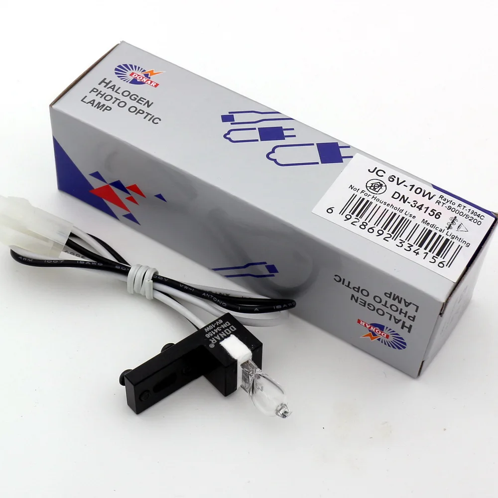 DN-34156 RT-1904C 6V 10W Halogen Light Bulb Rayto RT1904C 6V 10W RT1904 6V10W RT9000 RT-9000 RT-9200 bio Chemistry Analyzer Lamp
