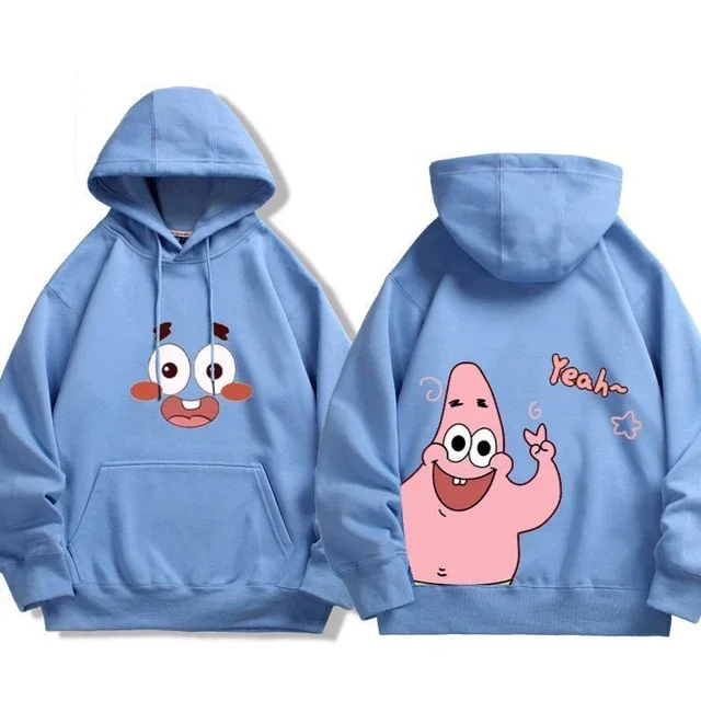 thumbnail image 1 of Suéter de poliéster con dibujos animados de Bob Esponja para otoño e invierno, sudadera con capucha de manga larga fina o polar, 1 of 5