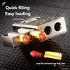 Alloy Poker Pushing Card Pistol Toy Gun Launcher Decompression Toy Soft Bullet Shell Ejecting Shooting Model for Adults Children 6