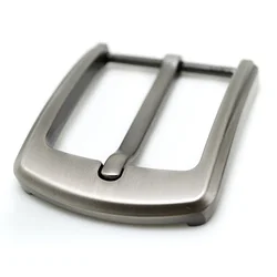 Sleek Metal Pin Buckle for Men's Casual Leather Belt Crafting (Brushed)