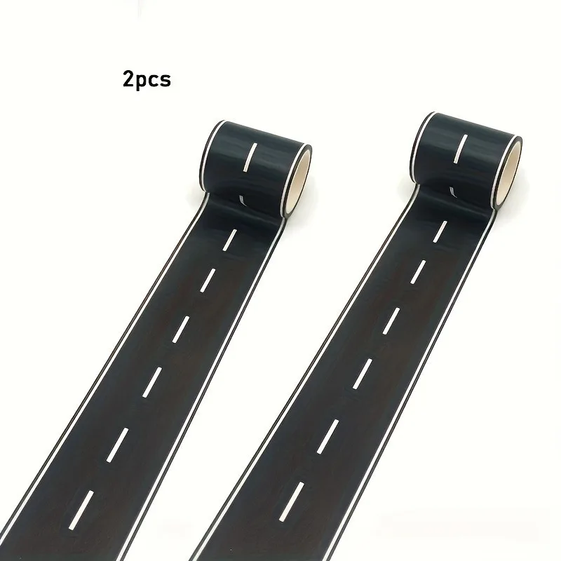 Reusable Cartoon Road Track Stickers with Glitter Finish