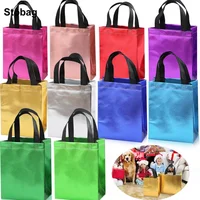 StoBag 25pcs Wholesale Non-woven Bags Tote Gift Packaging Storage Shopping Portable Fabric Reusable Pouch Custom Logo(Extra Fee) 1