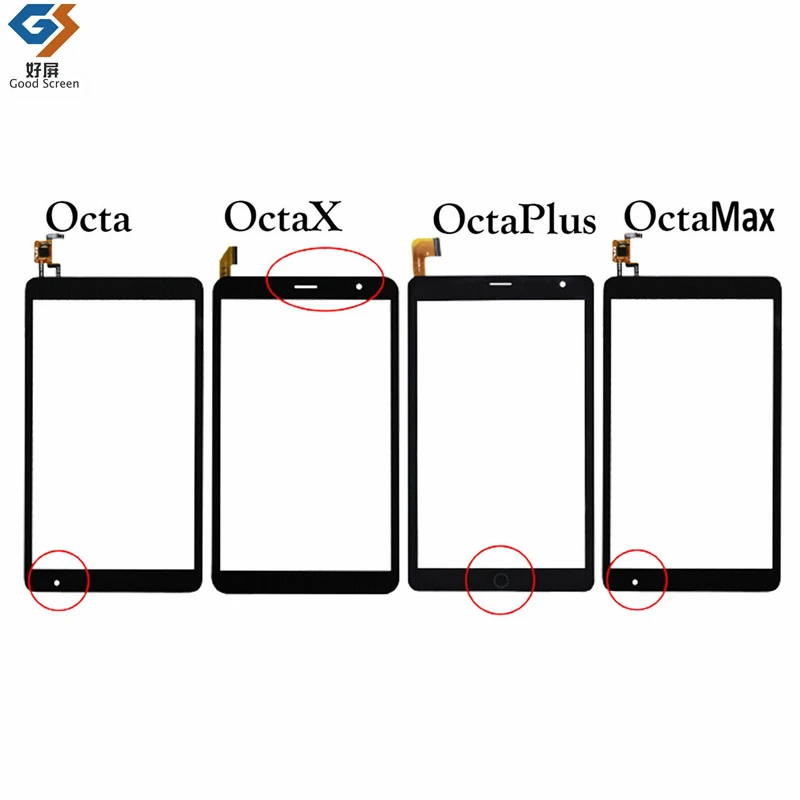 Tela de Toque Capacitiva Preta para Dispositivos Sky Elite Octa Octax Octaplus Octamax Tablet pc Sensor Digitalizador 8