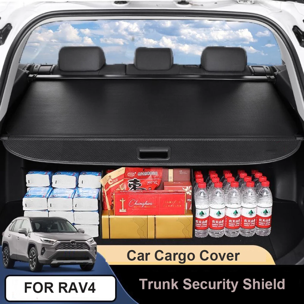 CarTrunkCargoCoverforToyotaHIGHLANDERRAV42019202020212022RetractableRearTrunk