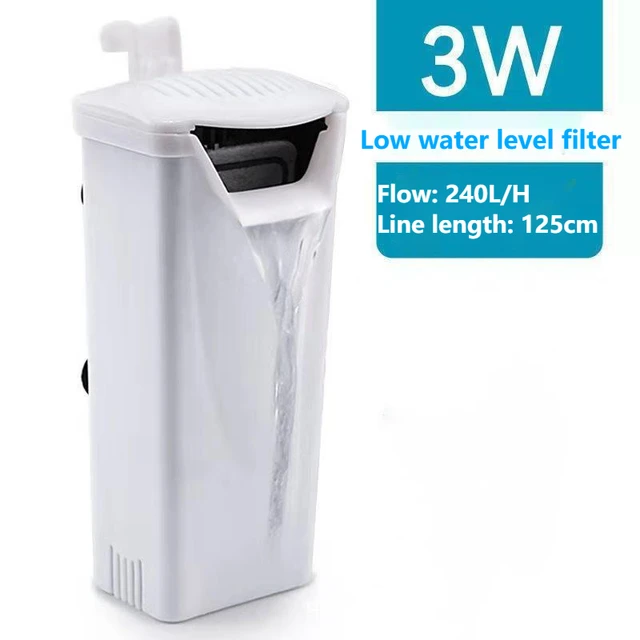 Bomba de filtro de agua para acuario, suministro de oxígeno para tortugas y  reptiles, bajo en cascada, 3,5 w, 280L/H - AliExpress