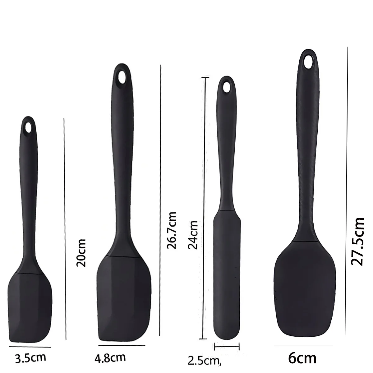 Premium Silicone Spatula Set - Heat Resistant, Non-Slip Handles for Cooking, Mixing, Baking, and Serving